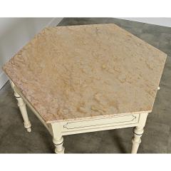 English 19th Century Octagonal Table with Marble Top - 4482392
