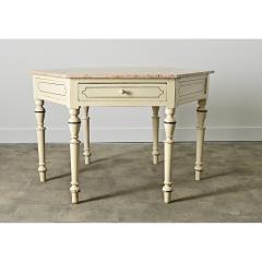 English 19th Century Octagonal Table with Marble Top - 4482398