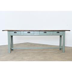 English 19th Century Painted Pine Four drawer Server - 4632783