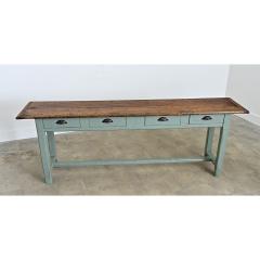 English 19th Century Painted Pine Four drawer Server - 4632806