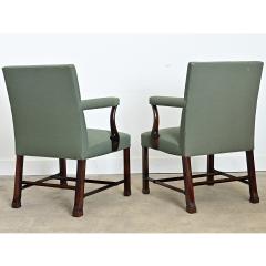 English 19th Century Pair of Georgian Armchairs - 4645661
