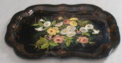 English 19th Century Papi r M ch Gilt and Painted Tray - 1893391