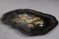 English 19th Century Papi r M ch Gilt and Painted Tray - 1893396