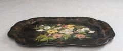 English 19th Century Papi r M ch Gilt and Painted Tray - 1893397