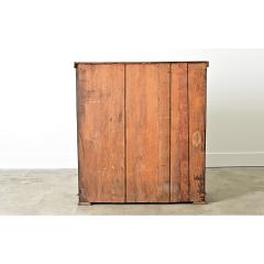 English 19th Century Pine Chest with New Paint Decoupage - 4482371