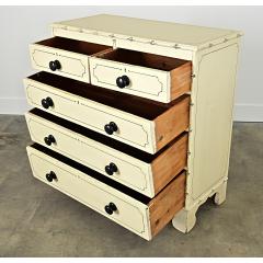 English 19th Century Pine Faux Bamboo Painted Chest - 4482325