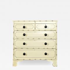 English 19th Century Pine Faux Bamboo Painted Chest - 4490851