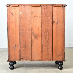 English 19th Century Pine Painted Chest with Fish Decoupage - 4798304