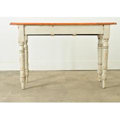 English 19th Century Pine and Painted Server Console - 3991709