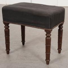 English 19th Century Regency Style Upholstered Stool - 1354957