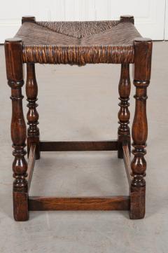 English 19th Century Rush Seat Stool - 504155
