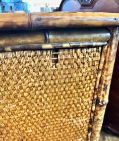 English 19th Century Scorched Bamboo Glazed Bookcase - 4808561