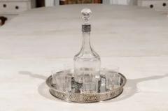 English 19th Century Silver and Crystal Decanter Set with Glasses and Platter - 3422500