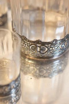 English 19th Century Silver and Crystal Decanter Set with Glasses and Platter - 3660788