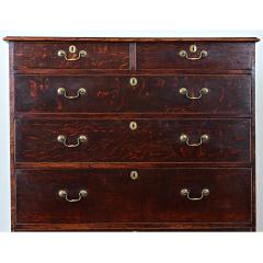 English 19th Century Solid Oak Chest of Drawers - 4798134