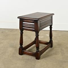 English 19th Century Solid Oak Joint Stool - 3780894