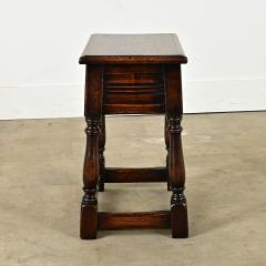 English 19th Century Solid Oak Joint Stool - 3780902