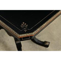 English 19th Century Victorian Ebonized and Inlay Center Table - 4632752
