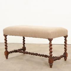 English 19th Century Walnut Barley Twist Bench - 2908551