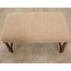 English 19th Century Walnut Barley Twist Bench - 2908565