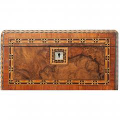 English 19th Century Walnut Burl Inlay Writing Box - 497326