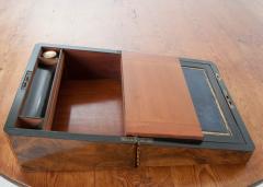 English 19th Century Walnut Burl Inlay Writing Box - 497328