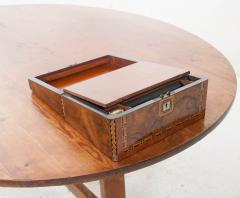 English 19th Century Walnut Burl Inlay Writing Box - 497329