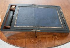 English 19th Century Walnut Burl Inlay Writing Box - 497331