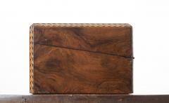 English 19th Century Walnut Burl Inlay Writing Box - 497332