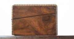 English 19th Century Walnut Burl Inlay Writing Box - 497333