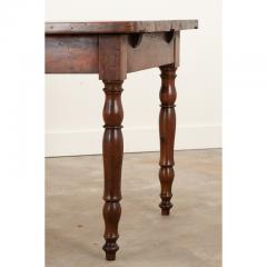 English 19th Century Walnut Farm Table - 2892933