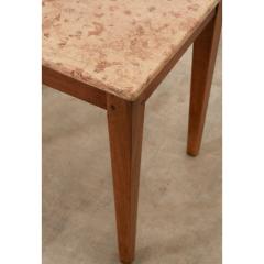 English 19th Century Walnut Soap Stone Table - 2920140