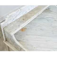 English 19th Century White Marble Top Vanity with New Paint - 4811706