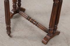 English 19th Century William and Mary Style Walnut Gate Leg Dining Table - 972987