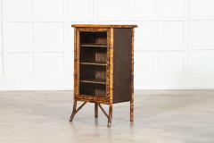 English 19thC Bamboo Lacquer Glazed Cabinet - 4405593