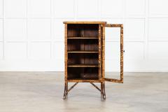 English 19thC Bamboo Lacquer Glazed Cabinet - 4405594
