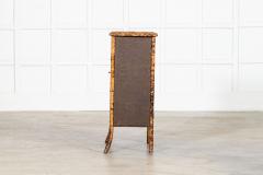 English 19thC Bamboo Lacquer Glazed Cabinet - 4405596