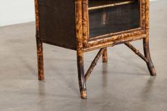 English 19thC Bamboo Lacquer Glazed Cabinet - 4405599