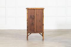 English 19thC Bamboo Lacquer Glazed Cabinet - 4405602