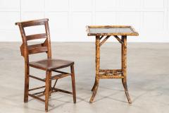 English 19thC Bamboo Lacquer Side Table - 4371564