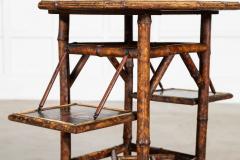 English 19thC Bamboo Lacquered Octagonal Side Table - 4412907