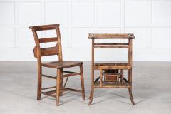 English 19thC Bamboo Side Table Magazine Rack - 2888619