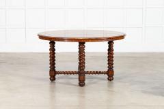 English 19thC Burr Walnut Centre Table - 4371575