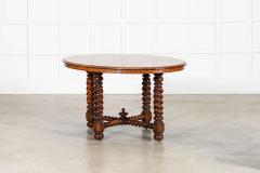 English 19thC Burr Walnut Centre Table - 4371581