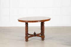 English 19thC Burr Walnut Centre Table - 4371585