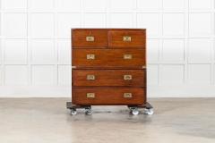 English 19thC Mahogany Campaign Chest - 4419965