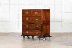 English 19thC Mahogany Campaign Chest - 4419967