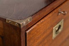 English 19thC Mahogany Campaign Chest - 4419977