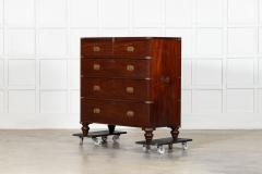 English 19thC Mahogany Campaign Chest Drawers - 4420126