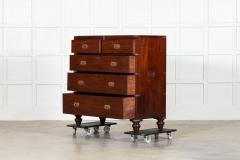 English 19thC Mahogany Campaign Chest Drawers - 4420127